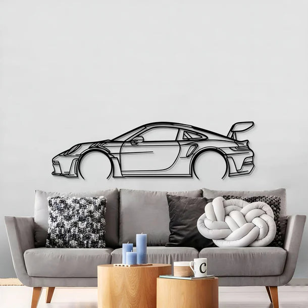 Porsche 911 GT3 RS (992) - Art Mural en Métal