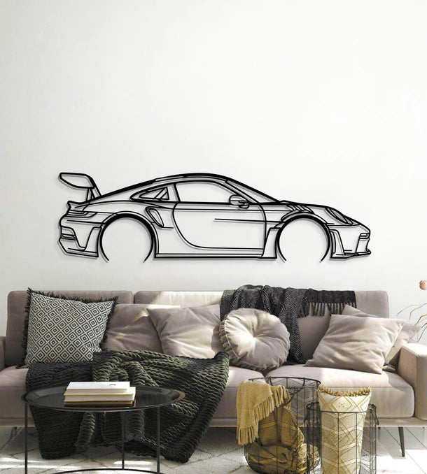 Porsche 911 GT3 RS (992) - Art Mural en Métal