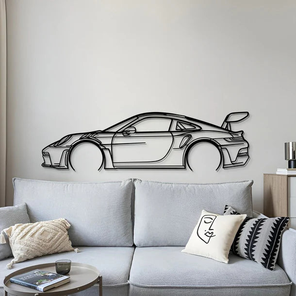 Porsche 911 GT3 RS (992) - Art Mural en Métal